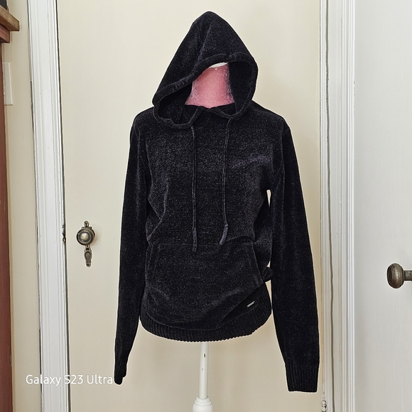 Projek Raw black chenille hoodie, size small. Unisex clothing. - Picture 1 of 8